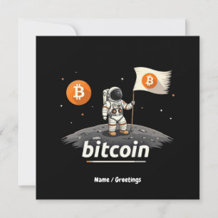 Convite Astronauta da Lua Crypto Bitamt Design BTC