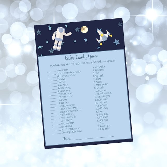 Convite Astronauta do Espaço Exterior Jogo Bebê-Doce (Criador carregado)