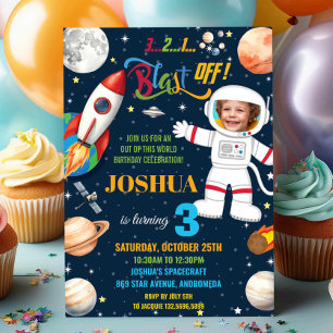 Convite Astronauta do Planeta Astronauta do Espaço Exterio