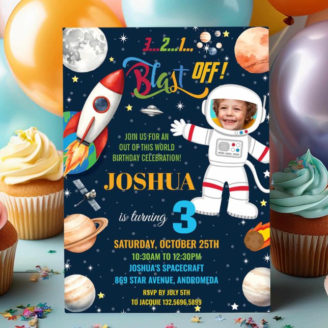 Convite Astronauta do Planeta Astronauta do Espaço Exterio (Criador carregado)