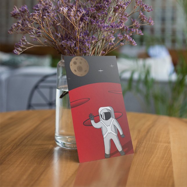 Convite Astronauta no Planeta Vermelho do Explorador Espac (Criador carregado)