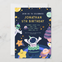 Astronauta Planeta Espacial Boy Aniversário