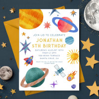 Astronauta Planeta Espacial Boy Aniversário