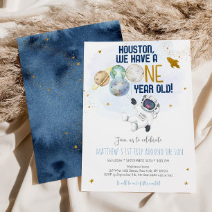 Convite Astronauta: Primeira Viagem Em Torno Do Sol Aniver
