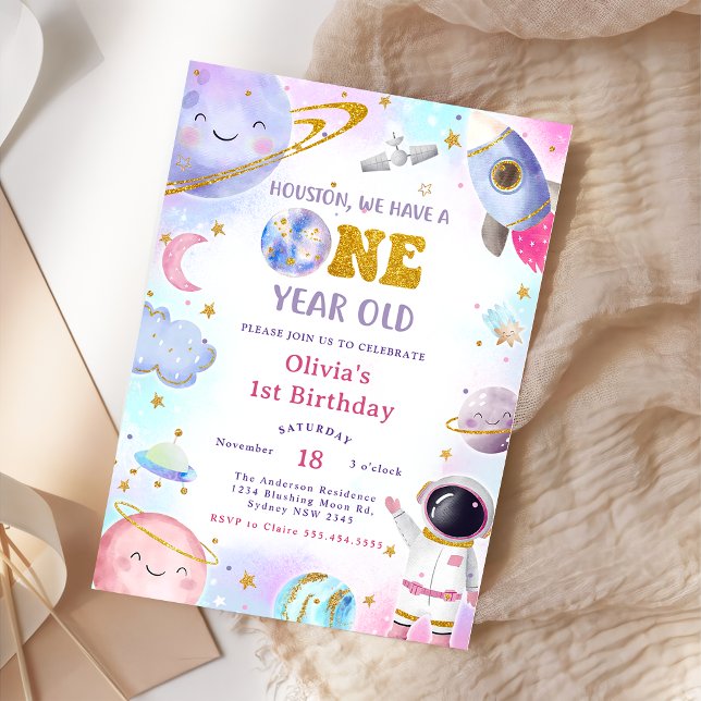 Convite Astronauta: Primeira Viagem Em Torno Do Sol Aniver (Criador carregado)