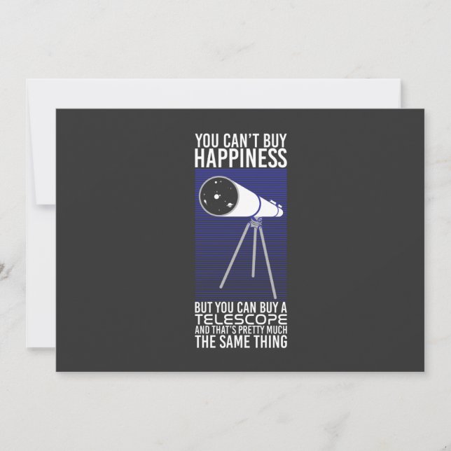 Convite Astronomia - Não se pode Comprar a felicidade (Frente)