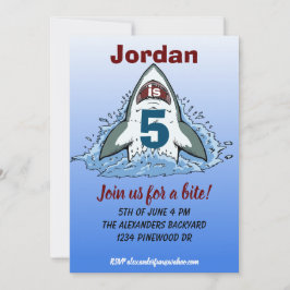 Convite Ataque ao tubarão | Aniversário do Shark Invitatio