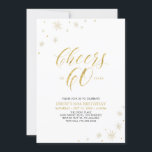 Convite Até 60 | Dourada moderna 60ª Festa de aniversário<br><div class="desc">Vamos comemora seu dia especial com este convite de aniversário 60. Este design apresenta a tipografia de ouro-chico "Cheers to 60" e elementos de ouro com fundo branco. Você pode personalizar o texto e a cor do plano de fundo. Há mais suprimentos de festas correspondentes disponíveis no meu compro BaraBomDesign....</div>