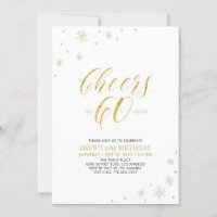 Até 60 | Dourada moderna 60ª Festa de aniversário