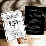 Convite Até a morte do nosso Festa de Bachelorette no Fim<br><div class="desc">Este Convite Itinerário de Festa dos Estados Unidos, Bachelorette Weekend, apresenta um esquema desenhado à mão com ilustrações desenhadas à mão, juntamente com letra escrita à mão! Você tem liberdade para criar algo único! Edite facilmente o texto e as cores para corresponder ao seu estilo! As cores de texto e...</div>