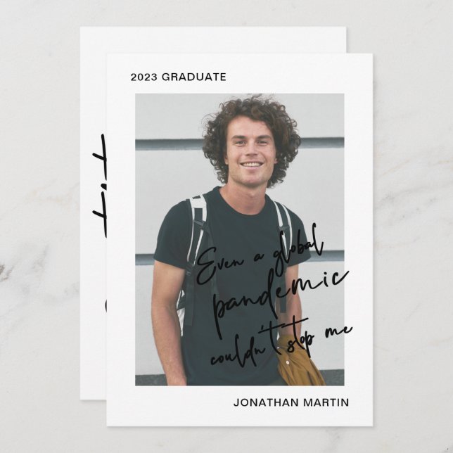 Convite Até mesmo uma Festa de formatura fotográfica única (Frente/Verso)