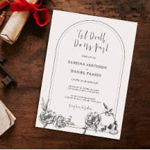 Até Morte Gótica braço desenhado flores