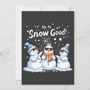 Convite Até neve boa piada boneco de neve natal 