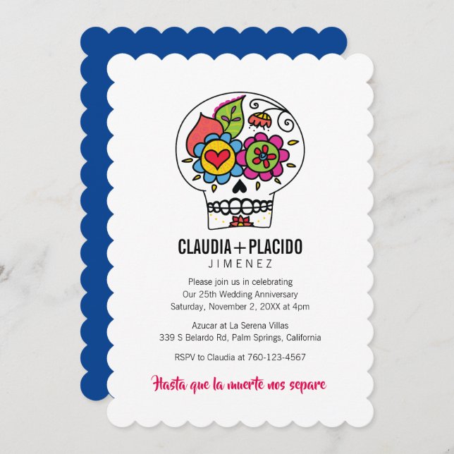 Convite Até que a Morte Nos Separe - Aniversário (Frente/Verso)