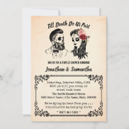 Convite Até que a morte nos separe casais chá