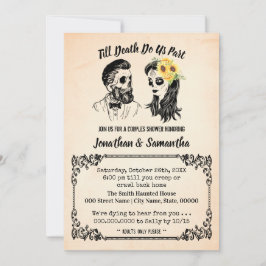 Convite Até que a morte nos separe casais chá