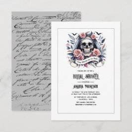 Convite "Até que a Morte nos Separe" Chá de Noiva Gótico