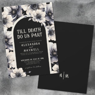 Convite Até que a Morte nos Separe Flores de Casamento