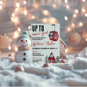 Convite Até SNOW Boa! Esqui, Diversão de Inverno, Despedid