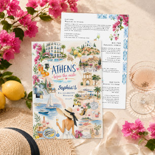 Convite Atenas Antes da Nave Despedida de Solteira na Gr