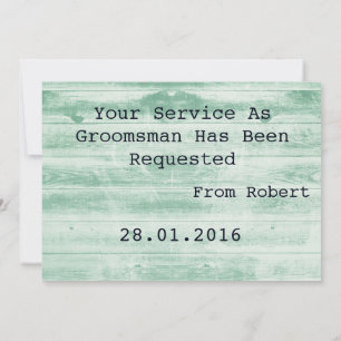 Convite Aterro de madeira será meu padrinho de casamento