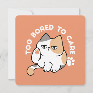 Convite Atitude de Gato Preguiçoso – Muito Entediado para