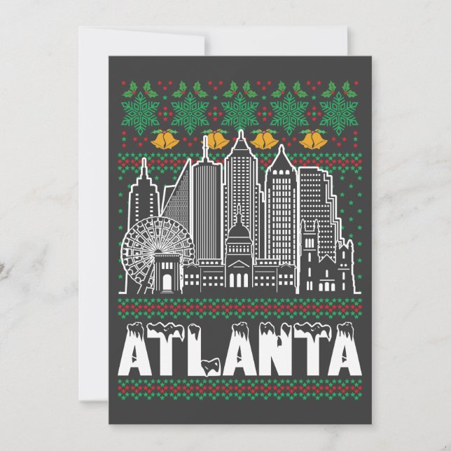 Convite Atlanta Georgia Ugly Christmas (Frente)