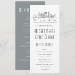 Convite Atlanta Silhueta Estilizada | Programa de Casament