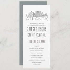 Convite Atlanta Stylized Skyline | Programa Casamento