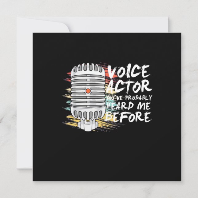 Convite Ator de Voz Antes (Frente)