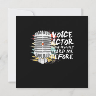 Convite Ator de Voz Antes