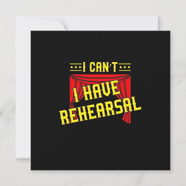 Convite Ator Tem Rehearsal (Frente)