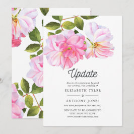 Convite Atualização de casamento adiado para o jardim de r