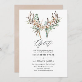 Convite Atualização de Casamento Boho Cotton e Eucalyptus