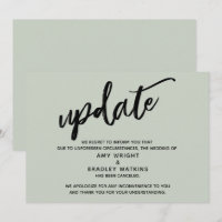 Atualização de Casamento Cancelado Escrita à Mão n