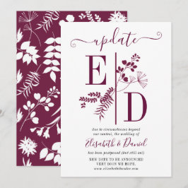 Convite Atualização de casamento com iniciais simples em B