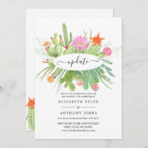 Atualização de Casamento de Cactus Watercolor