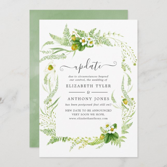 Convite Atualização de Casamento de Riqueza Russo do País  (Frente/Verso)