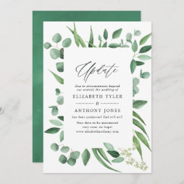 Convite Atualização de Casamento Eucalyptus Greenery