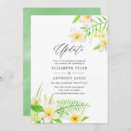 Convite Atualização de Casamento Floral de Frangipani Exót
