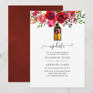 Convite Atualização de casamento floral em aquarela
