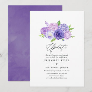 Convite Atualização de casamento floral em aquarela ultra