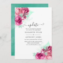 Atualização de Casamento Floral Rosa e Mint