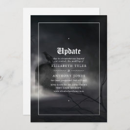 Convite Atualização de Casamento Gótico do Halloween