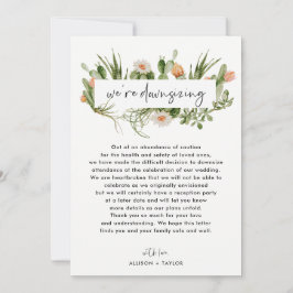 Convite Atualização de casamento menor Cacto Aquarela Redi