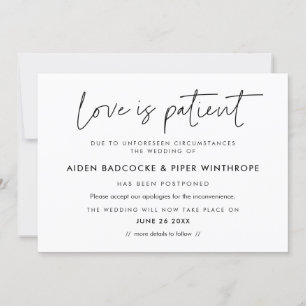Convite Atualização de casamento minimalista moderna Amor 