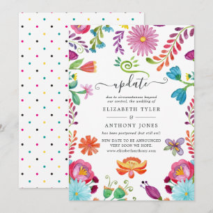 Convite Atualização do Casamento com Festa Mexicana de Flo