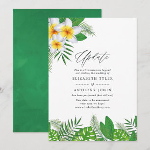Convite Atualização do Casamento Luau Havaiano com Aquarel