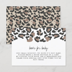 Convite Aubree - Leopardo Imprime Livros para Bebê Inserçã