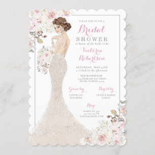 Convite Auburn Glam Bride em Chá de panela